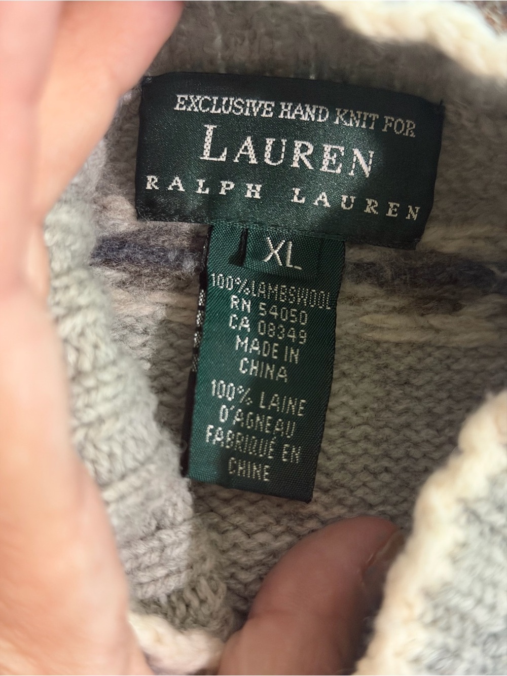 Lauren Ralph Lauren Gray Polar Bear Turtleneck Sweater - Picture 8 of 13